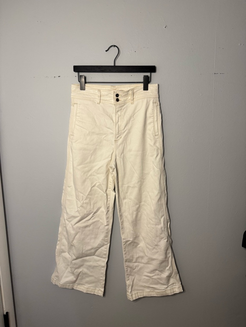 Joe's Jeans Allana Cream Wide-Leg pants